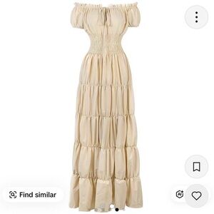 Chic Cream Off-Shoulder Maxi Dress